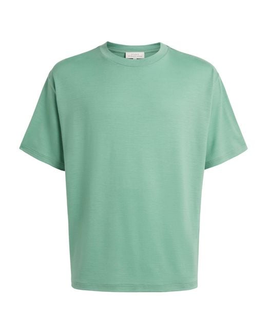 Studio Nicholson Green Cotton Bric T-Shirt for men