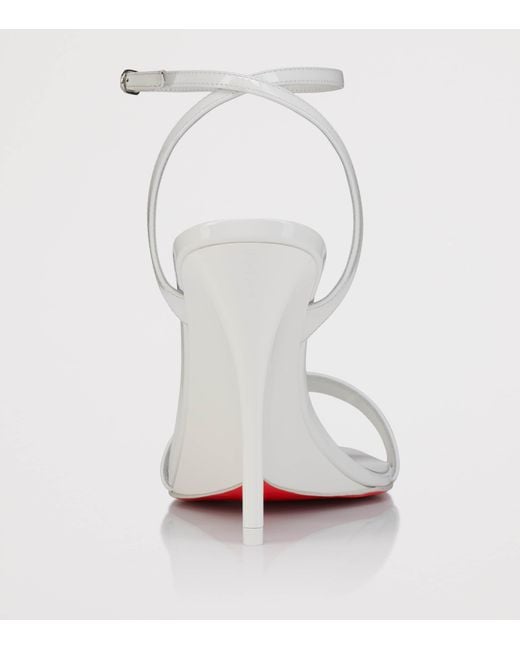 Christian Louboutin White Zeezeenella Patent Leather Sandals 100