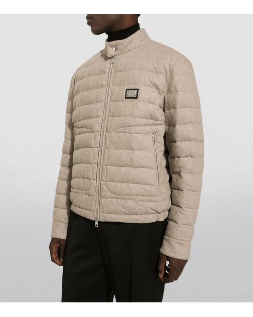 Dolce & Gabbana Natural Cashmere-blend Quilted Jacket for men