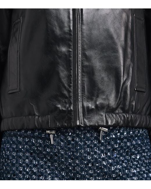 Sandro Black Leather Jacket