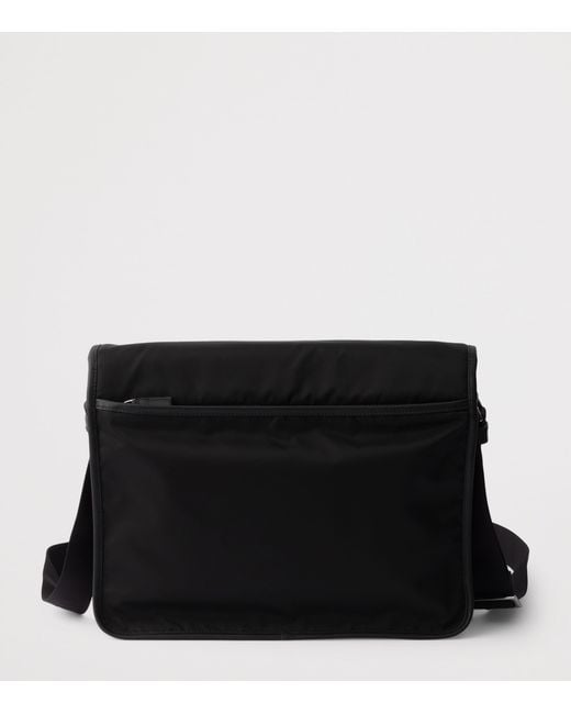 Prada Black Re-Nylon And Saffiano Leather Shoulder Bag for men