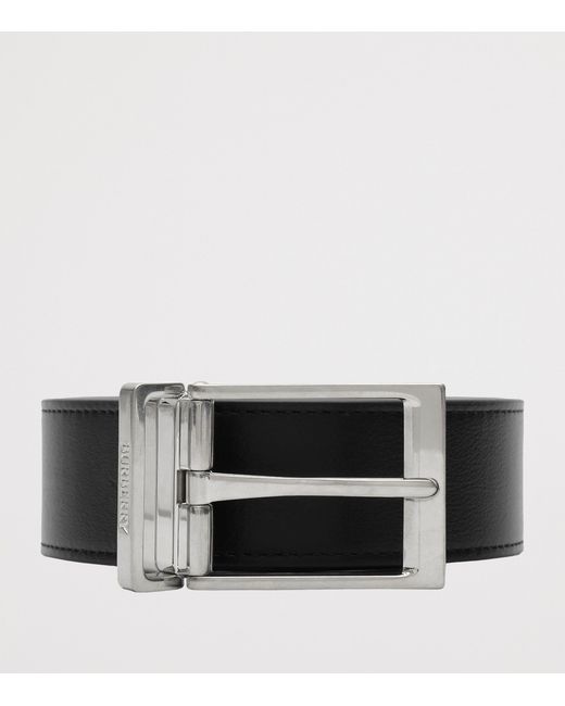 Burberry Blue Leather Check Reversible Belt for men