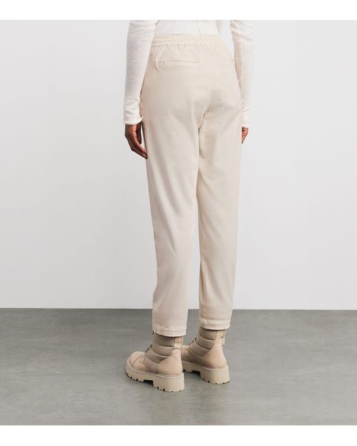 Eleventy Natural Cotton-Blend Drawstring Trousers