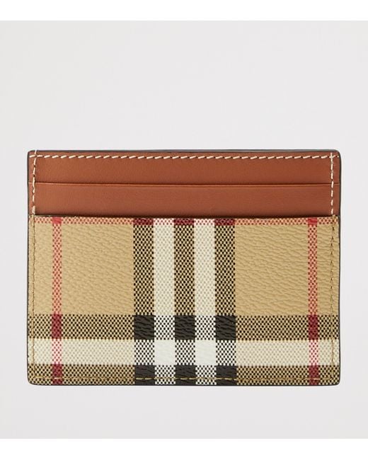 Burberry Brown Check Card Holder