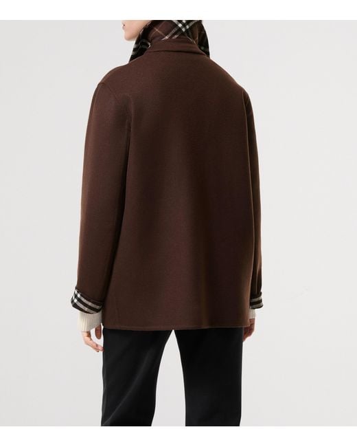 Burberry Brown Wool Shirt Jacket