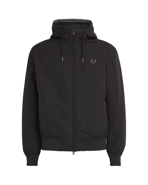 Fred Perry Black Hooded Brentham Jacket for men