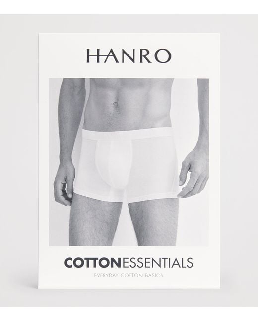 Hanro Blue Cotton-Blend Essential Trunk for men