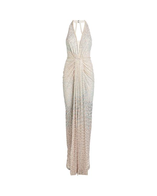 Jenny Packham White Sequin-embellished Zooey Gown