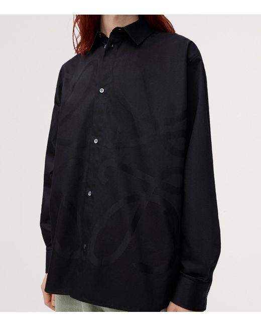 Loewe Black Cotton Anagram Shirt for men