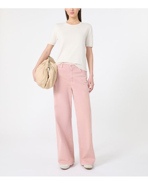 Weekend by Maxmara White Silk-Cotton Knitted Top