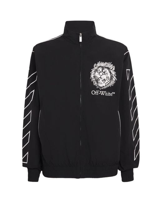 Off-White c/o Virgil Abloh Black Lion Print Track Jacket for men