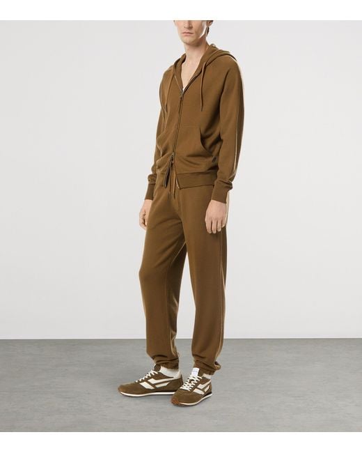 Tom Ford Brown Cashmere-Wool Drawstring Sweatpants for men