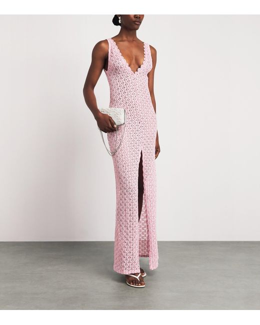 Missoni Pink Metallic Kaftan Maxi Dress