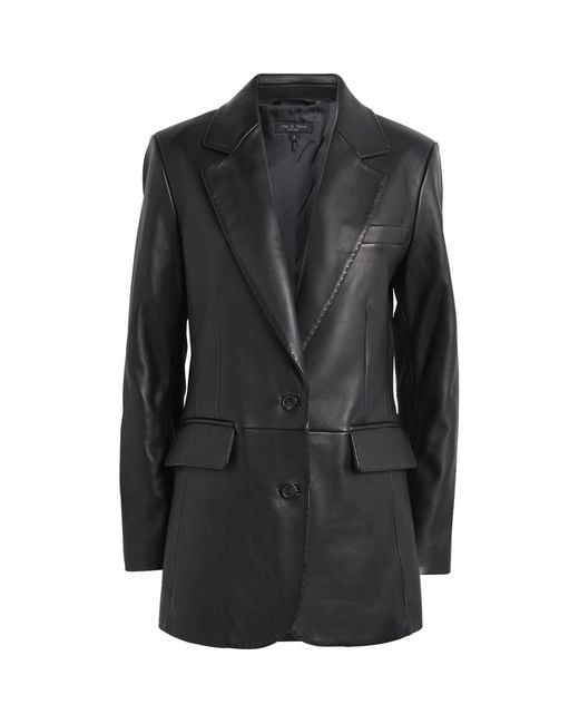 Rag & Bone Black Ash Leather Jacket
