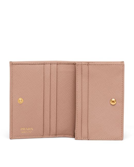 Prada Natural Small Saffiano Leather Bifold Wallet