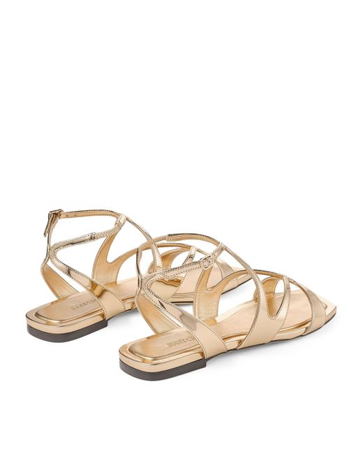 Jimmy Choo Natural Ayla Leather Sandals
