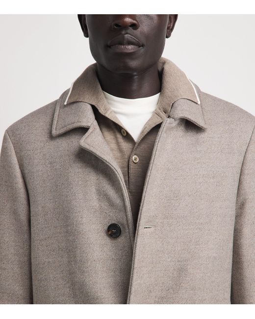Moorer Gray Virgin Wool Monferrato-Lp Coat for men