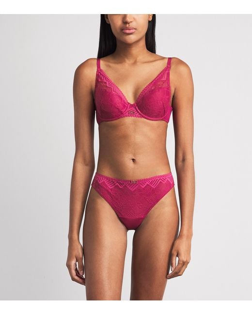Chantelle Pink Lace Origins Full-Cup Bra