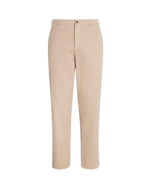 Agnona Natural Stretch-Cotton Straight Chinos for men