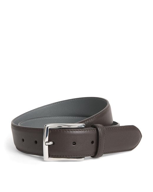 Corneliani Brown Leather Belt for men
