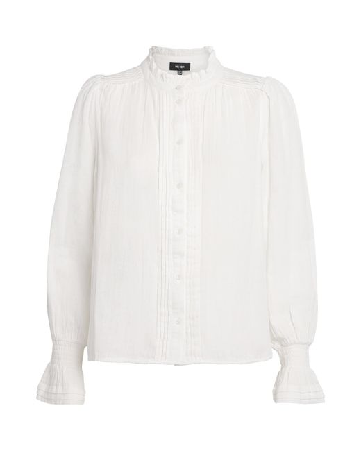ME+EM White Cotton Pleated Blouse