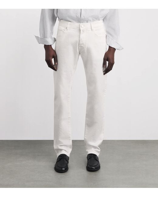 Jacob Cohen White Bard Slim Jeans for men