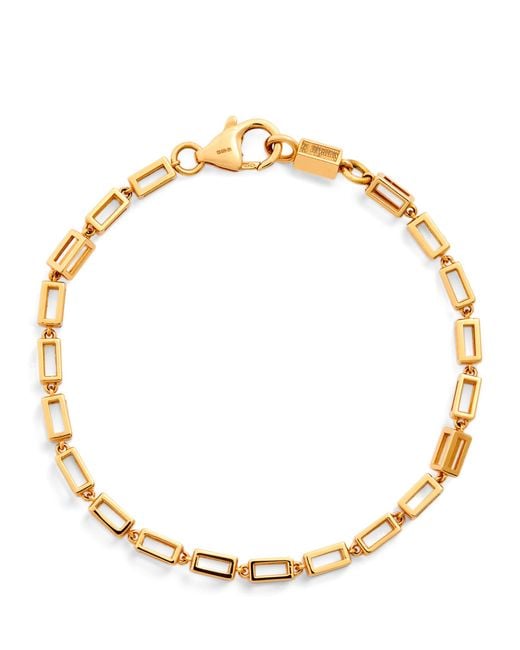 Suzanne Kalan Metallic Large Empty Link Block Chain Bracelet