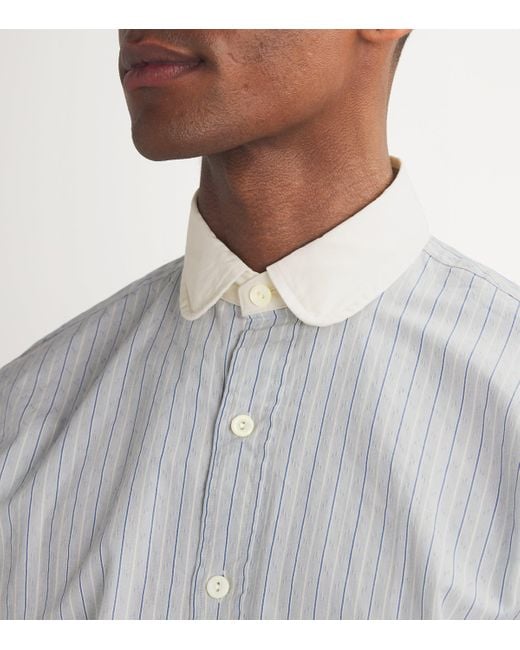 Polo Ralph Lauren Club-Collar Striped Shirt in Gray for Men