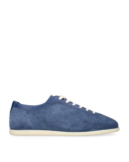 Brunello Cucinelli Blue Suede Sneakers for men