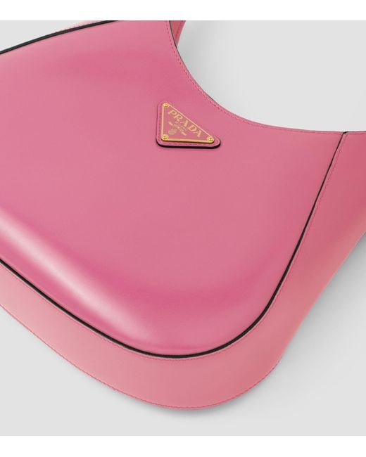 Alabaster Pink Prada Cleo Satin Bag With Crystals