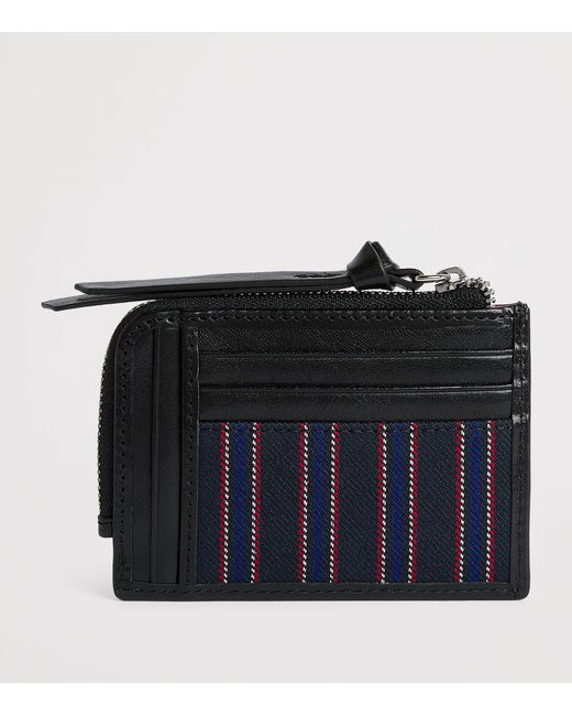 Vivienne Westwood Blue Stripe Zip Card Holder for men