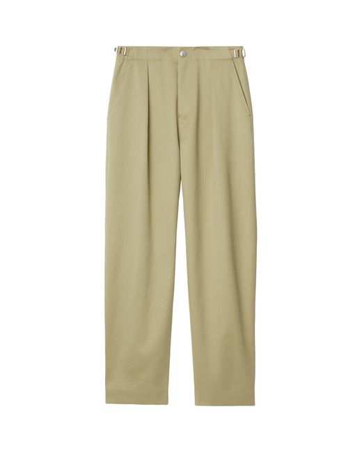 Burberry Green Satin Relaxed Trousers