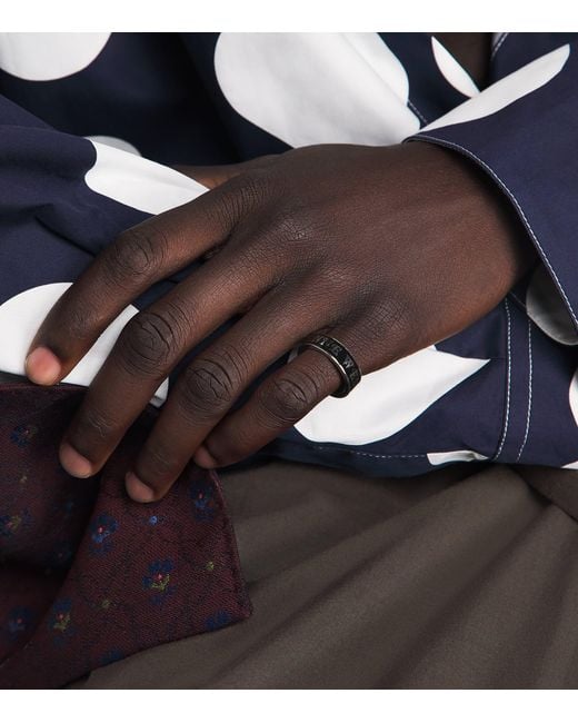 Vivienne Westwood Black Conduit Street Ring for men