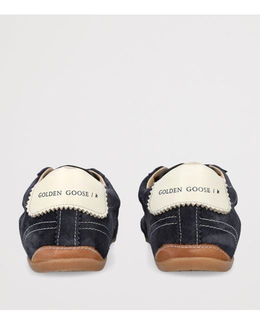 Golden Goose Deluxe Brand Blue Suede-Leather True Star Sneakers for men
