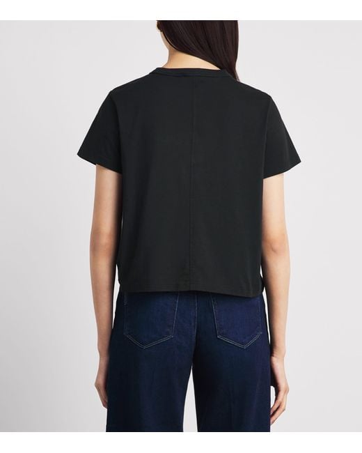 PAIGE Black Cotton Rhodes T-Shirt