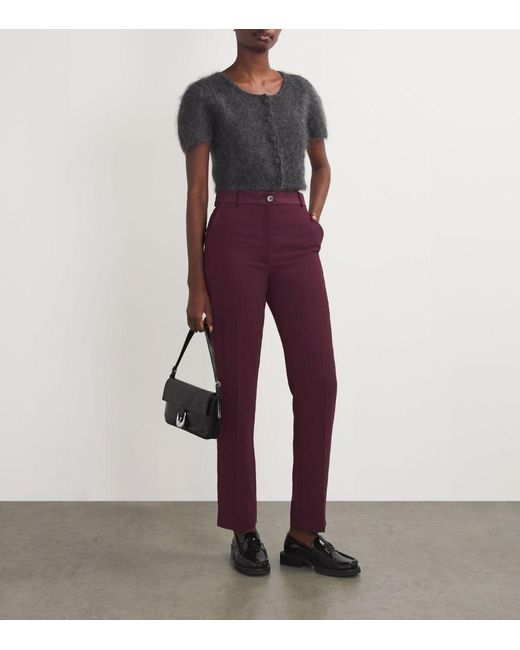 Claudie Pierlot Purple Straight Tailored Trousers