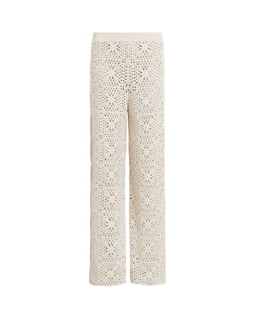 AllSaints White Crochet Milly Trousers