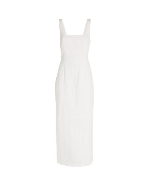 Posse White Linen Skyla Maxi Dress