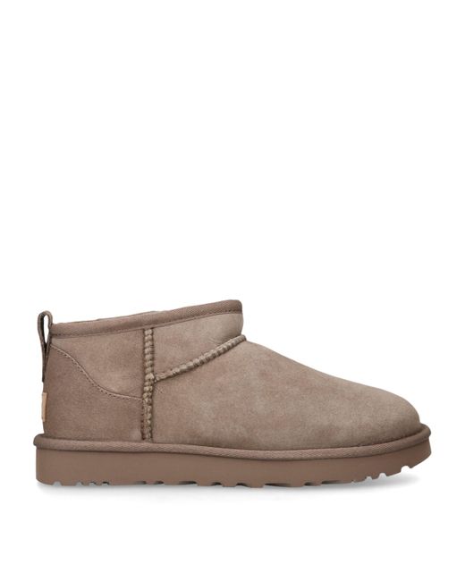Ugg Brown Suede Classic Ultra Mini Boots