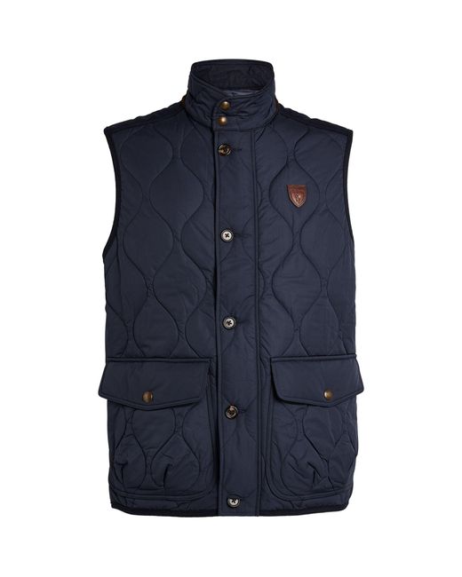 Polo Ralph Lauren Blue Polo Shield Quilted Gilet for men