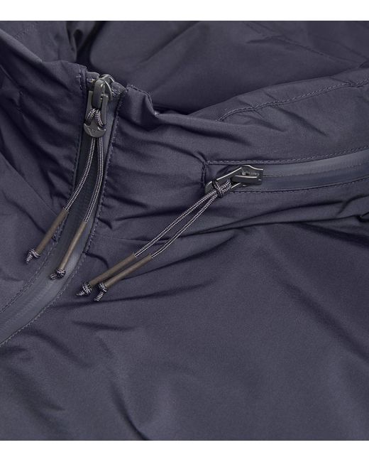 Emporio Armani Blue Water-repellent Travel Essentials Long Jacket for men