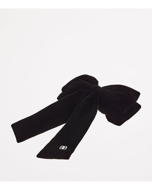 Balenciaga Black Velvet Holli Xxl Hair Bow
