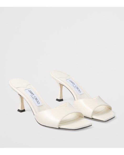 Jimmy Choo Natural Skye 70 Leather Mules