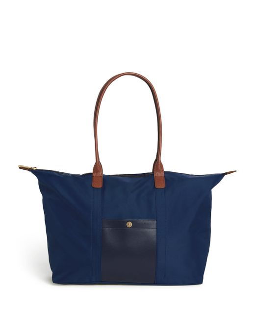 Harrods Blue Medium Nylon Tote Bag