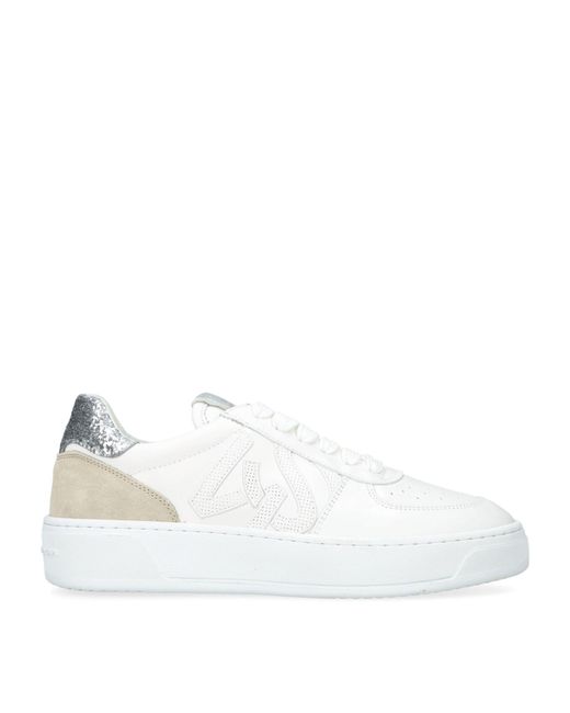 Stuart Weitzman White Leather Sw Court Sneakers