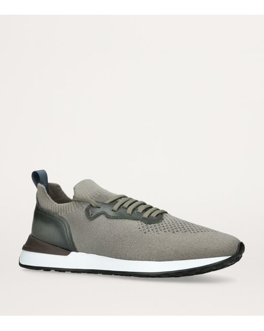 Magnanni Shoes Gray Stratus Lyteknit Sneakers for men
