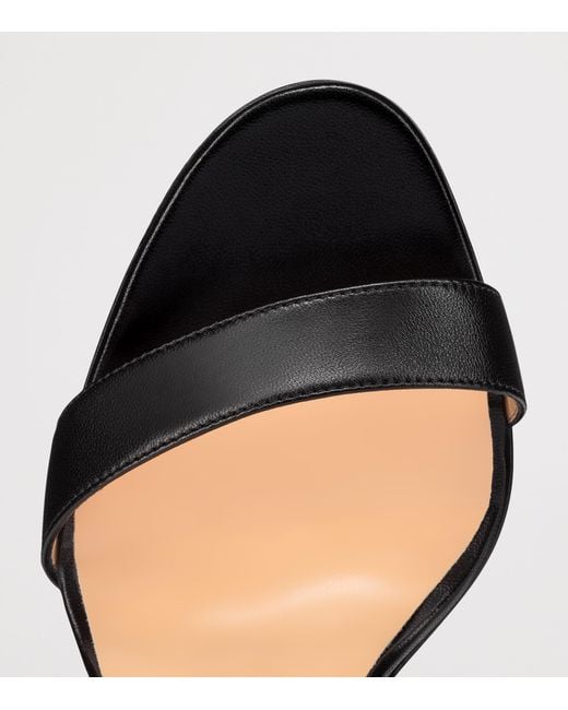 Christian Louboutin Black Loubi Queen Alta Nappa Leather Sandals 150