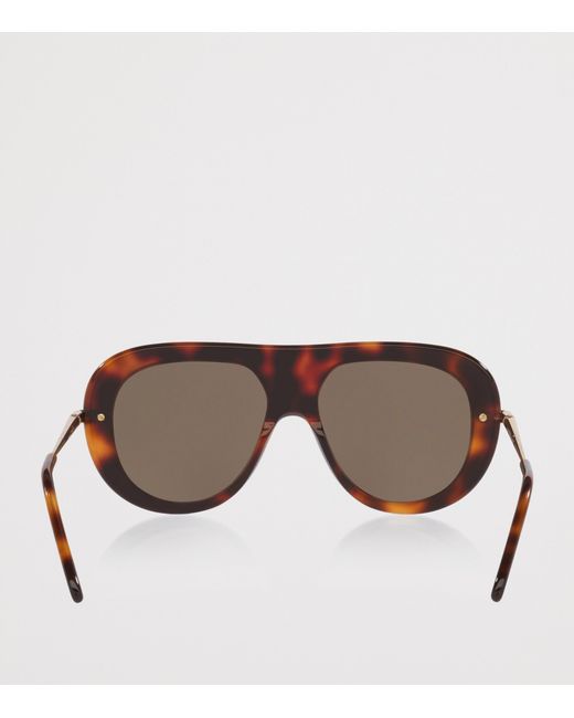 Loewe Brown Tortoiseshell Slim Pilot Sunglasses