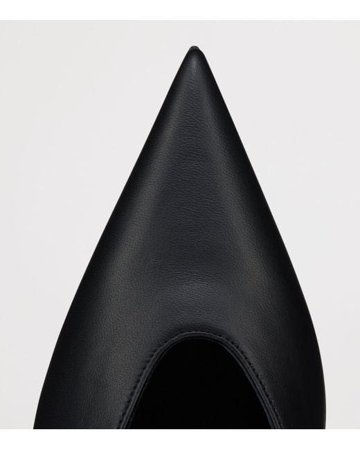 Christian Louboutin Black Miss Z Slimimule Leather Heeled Mules 80