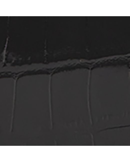 Anine Bing Black Small Croc-Embossed Elly Clutch